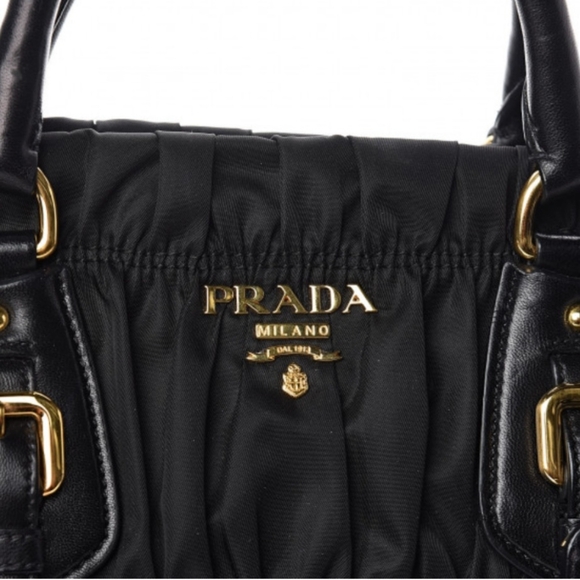 Authentic! PRADA Tessuto Gaufre Satchel Tote Crossbody Bag - Picture 8 of 9